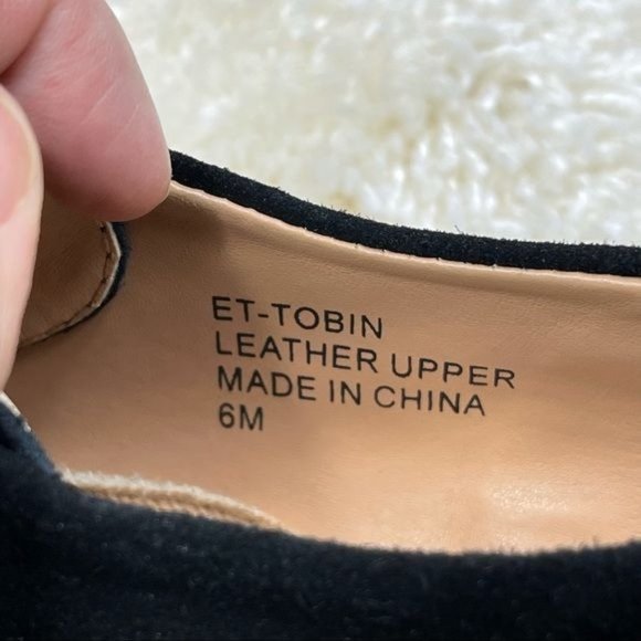 Ellen Tracy Black Tobin Oxford Suede Wedges Size 6 - Picture 11 of 11